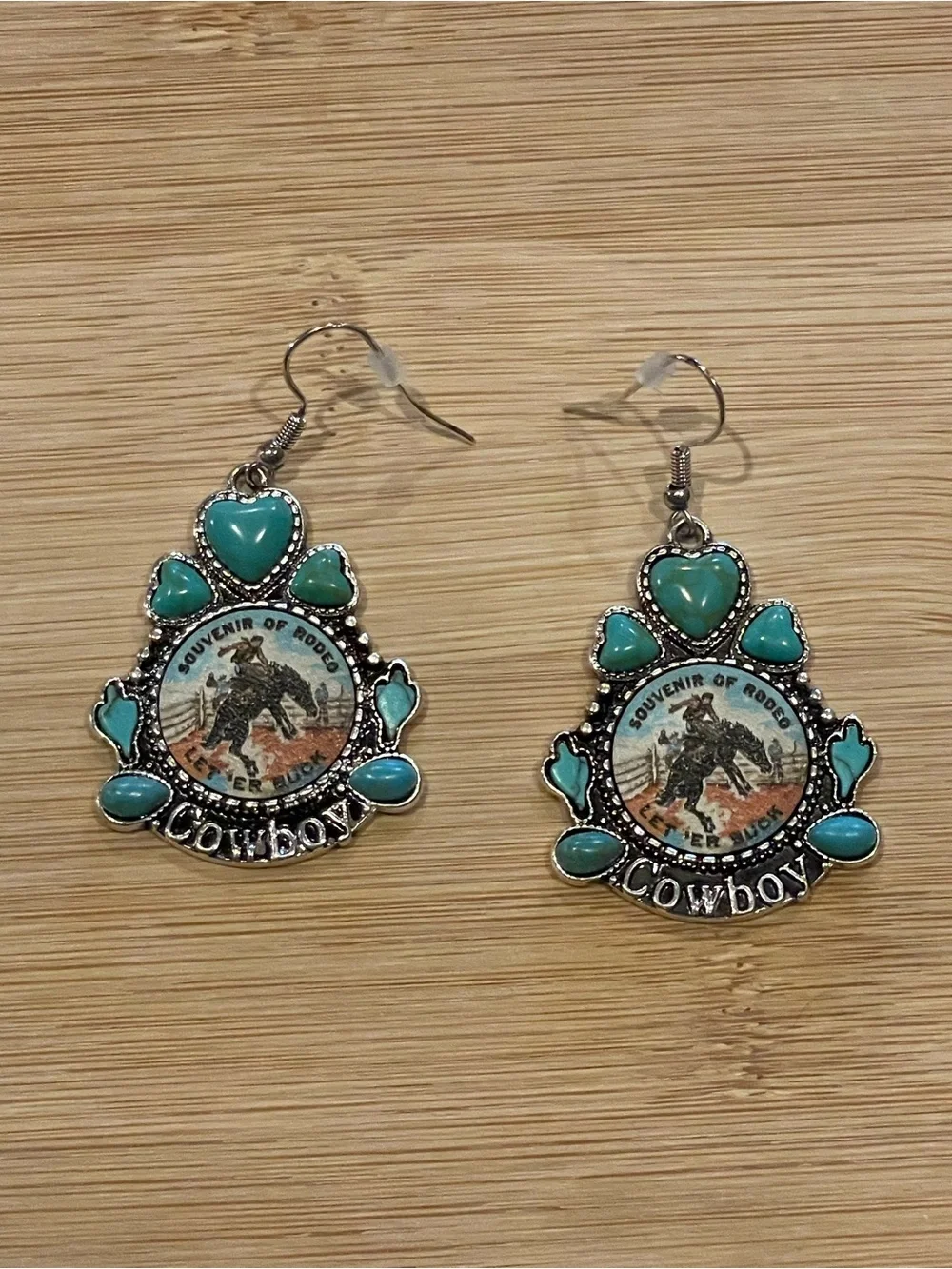 Cowboy Souvenir Turquoise Earrings